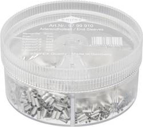 Knipex 97 99 910 assortiment adereindhulzen 0.5 mm², 0.75 mm², 1 mm², 1.5 mm², 2.5 mm² ongeïsoleerd 1900 stuk(s)