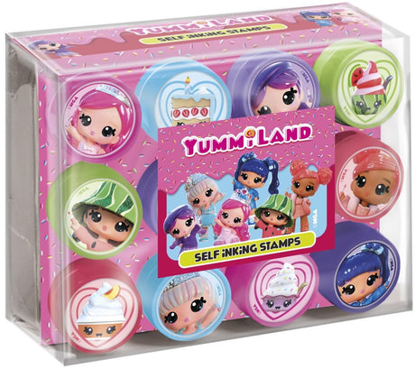 Totum yummiland zelfinktende stempels - 12 stuks - speelgoed kinderen - knutselen - voor meisjes - ook voor kleuters - vanaf 3 jaar -
