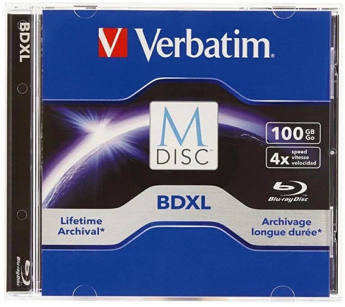 Verbatim m-disc bd-r 4x 100gb 5p jc printable 43834