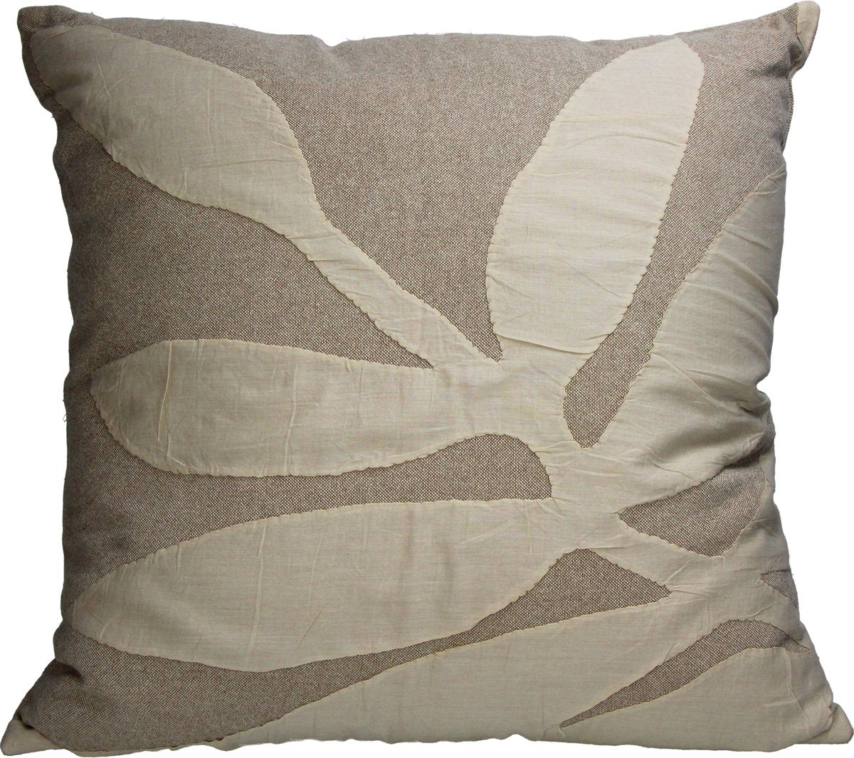 Hd collection kussen katoen beige 50x50cm