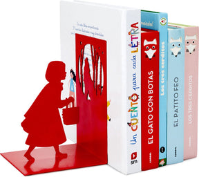Balvi boekensteun roodkapje wolf - metaal, decoratief praktisch