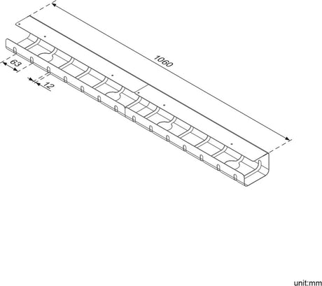 Roline kabelgoot, voor montage onder bureau (2 stuks), wit