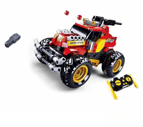 Sluban powerbricks rc offroad wagen bouwspeelgoed en rc voertuig kinderen vanaf 8 jaar – constructiespeelgoed bouwdoos met 265 bouwstenen – m38-b0991
