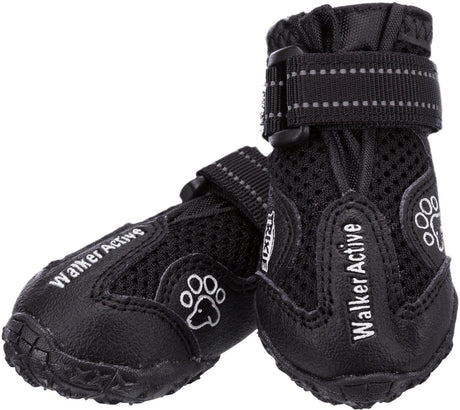 Trixie walker active - hondenschoentjes - xs - zwart - 2 st