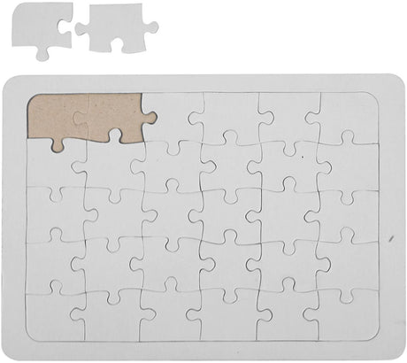 Creativ company kartonnen puzzel wit - 15x21cm