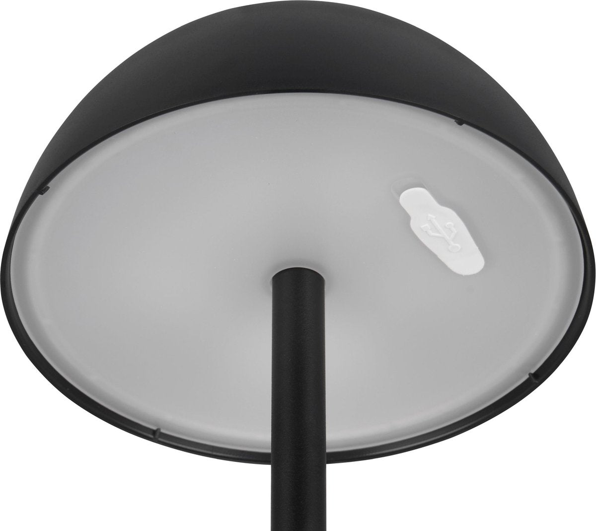 Rl live your light reality ricardo - tafellamp - zwart mat - incl. 1x smd 1,7 w - 4-stappen touch - usb-aansluiting - verlichting omhoog en omlaag - accuvoeding - buitenverlichting - ip54