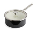 Kitchenaid steel core enamel steelpan 20cm 2,4l - onyx zwart - inductie - pfas-vrij