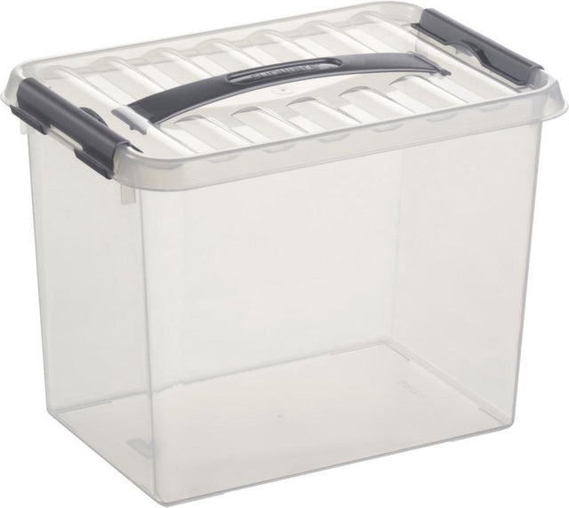 Sunware - q-line opbergbox 9l transparant metaal