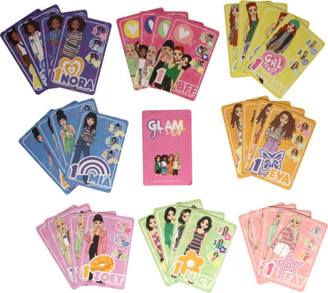 Glam girls meiden kwartet meiden kwartet kaartspel glamoureus en trendy voor kinderen.