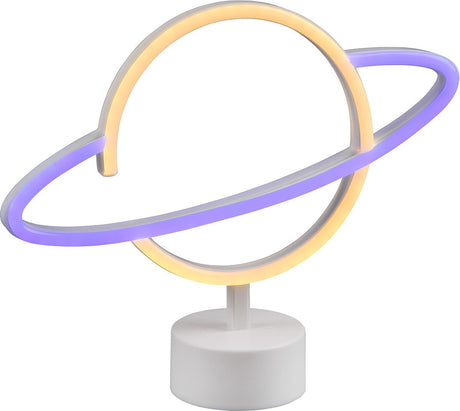 Rl live your light reality planet - tafellamp - wit - incl. 1x smd 1,6 w - usb-aansluiting - niet geschikt voor externe dimmer - geschikt voor accuvoeding