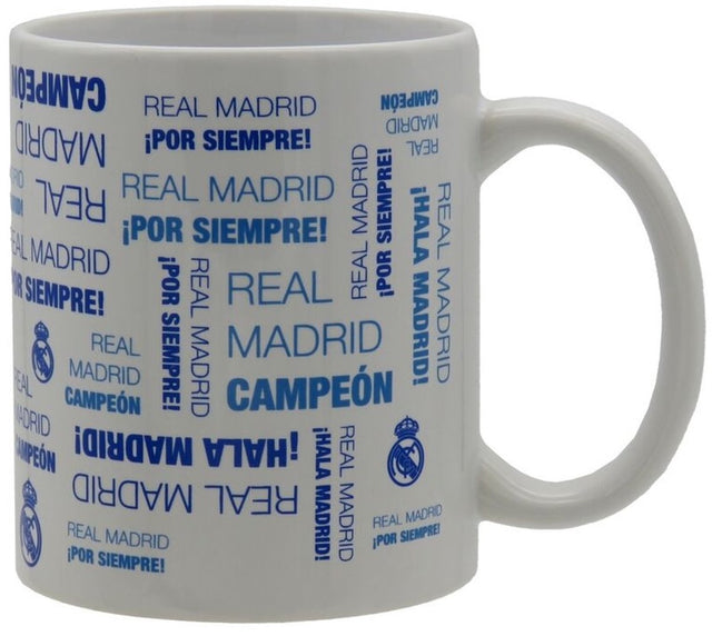 Real madrid cf real madrid ceramic tas mok wit met teksten