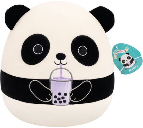 Squishmallows - medium plush - (stanley - black and white panda w boba) - 30cm