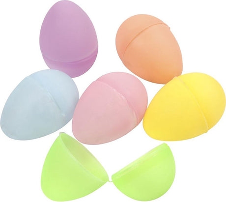 Creativ company plastic eieren gekleurd, 12st. 6cm
