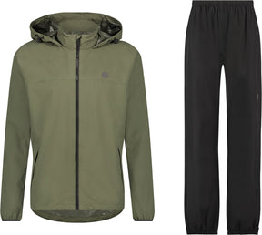 Agu go regenpak essential dames heren - groen - m - waterdicht ademend