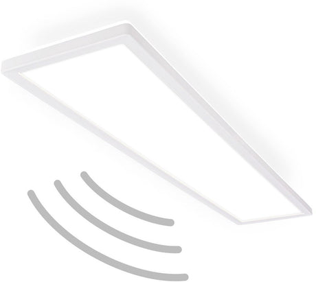 B.k.licht move - led plafondlamp - badkamerverlichting - ip44 - plafonniere met bewegingsmelderg - 98 x 20 x 3 cm - wit