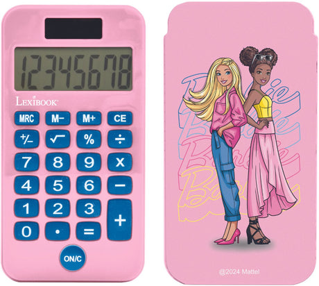 Lexibook barbie 8 digits pocket rekenmachine met bescherming hoes