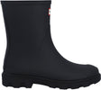 Hunter downpour short insulated boot unisex regenlaarzen - zwart