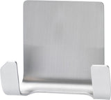 Tesa powerstrips dubbele haak - rvs - ophanghaak - verwijderbare haken - waterproof - badkamerhaak - opplak haak