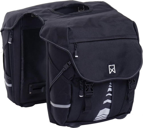 Willex bagagetas 1200 - dubbele fietstas - 28 liter - zwart
