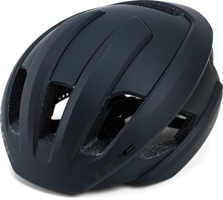 Cube fietshelm heron - 57-62 cm - racefietshelm - mips - 9 ventilatiegaten - silc 180+ fit system - verstelbaar - eps triple in-mould - l - mat zwart