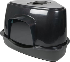 Ebi cat house prism 70 - zen series - hoek kattenbak - gesloten kattenbak - 70x56x46cm zwart