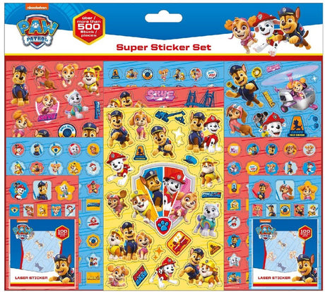 Paw patrol super stickerset , 500dlg.