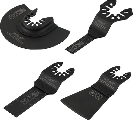 Wolfcraft - 4 delige multitool accessoireset voor laminaat - voor plinten, deur kozijnen en lijmresten - 4272000