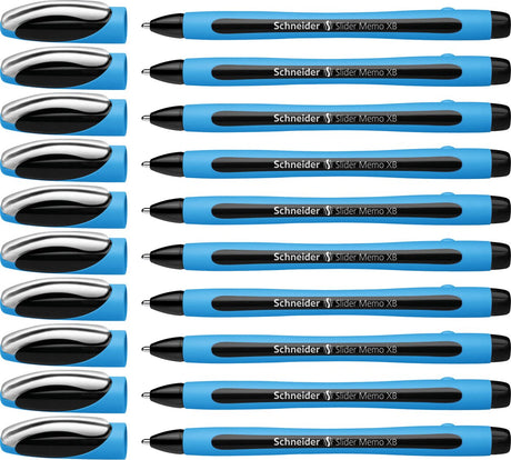 Schneider schrijfwaren schneider balpen - slider memo - xb - 1,4mm - zwart - 10 stuks - s-150201-10