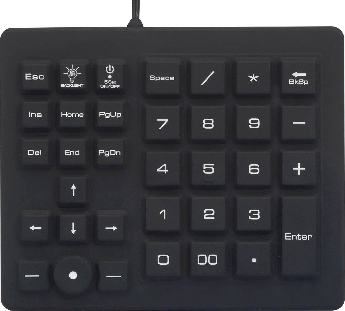Renkforce numeriek toetsenbord duits spatwaterdicht, stofdicht, touch-knoppen zwart