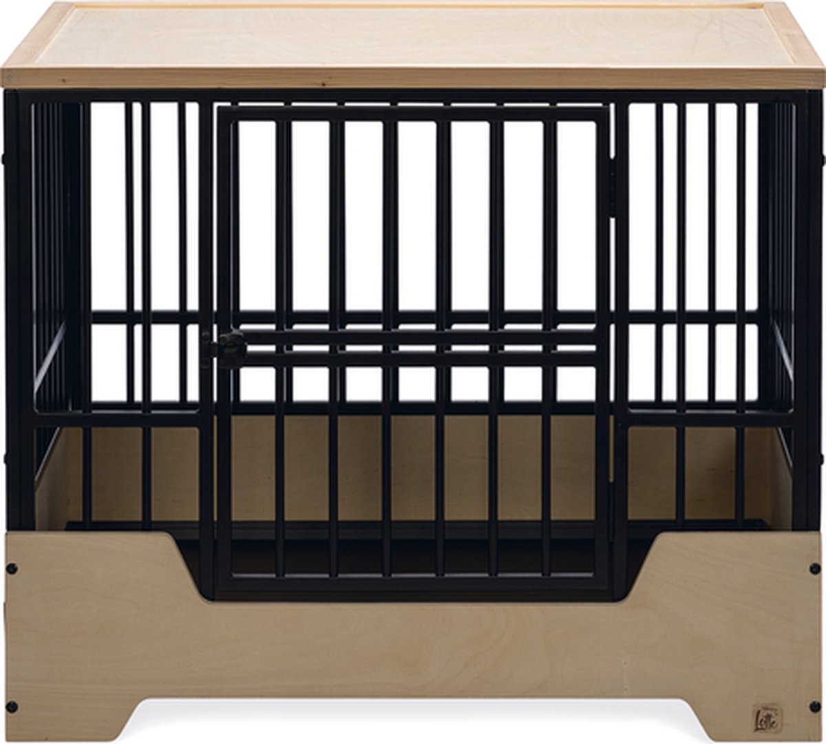 Designed by lotte bench hondenbench meubel quirine - hondenmand - met lade - metaal hout - l - 92x62x76 cm