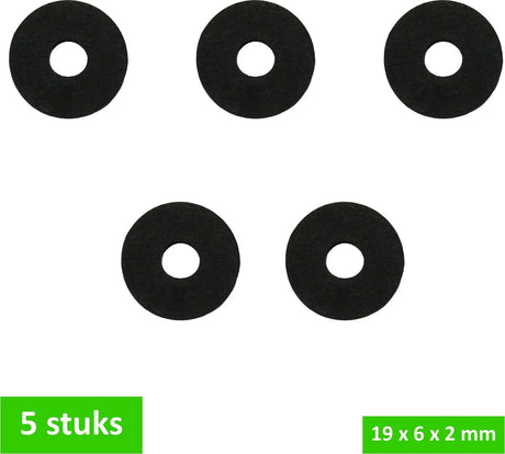 Algemeen pakkingring rubber kombi - 5 stuks - zwart