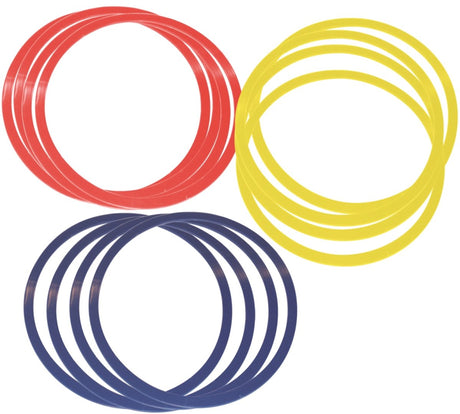 Megaform flat hoops set - 12 stuks plat speelgoed hoepels voor sport en spel.