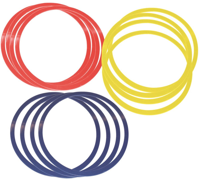Megaform flat hoops set - 12 stuks plat speelgoed hoepels voor sport en spel.