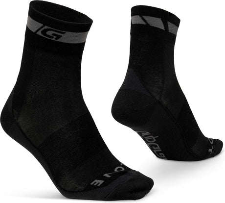 Gripgrab - merino regular cut fietssokken 1 paar wieler sokken - zwart - unisex - maat m (41-44)