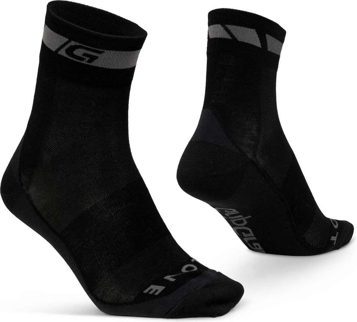 Gripgrab - merino regular cut fietssokken 1 paar wieler sokken - zwart - unisex - maat m (41-44) 41-44