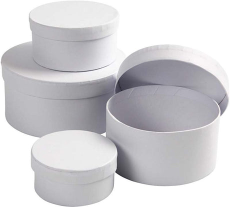 Creativ company ronde dozen van karton, 4 maten