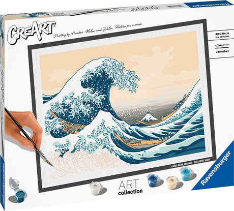 Ravensburger creart schilderen op nummer - hoksusai: the great wave