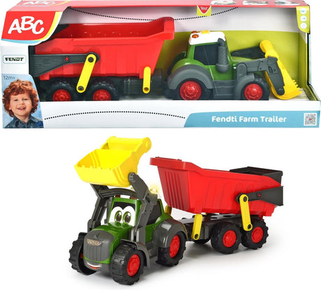 Dickie toys abc fendti farm trailer 65 cm -licht geluid - speelgoedvoertuig