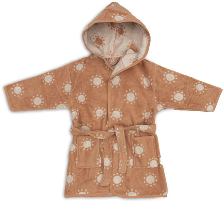 Jollein badjas - 100% badstof - 1-2 jaar - jacquard - sun 1-2 jaar
