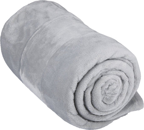 Arti casa fleece deken 150 x 200 cm - plaid deken voor op de bank, bed of buiten - woondecoratie woonkamer en slaapkamer - super zacht materiaal - grijs