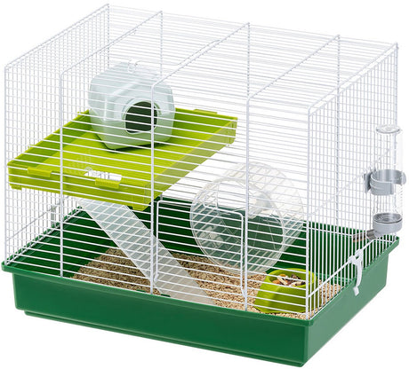 Ferplast knaagdierenkooi voor hamsters - van metaal - met accessoires - 46 x 29 x h 37,5 cm one size