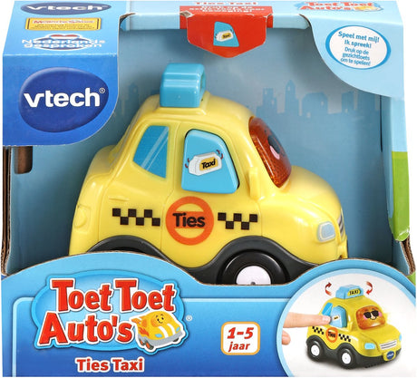 Vtech toet toet auto’s ties taxi - speelgoed auto - speelfiguur - interactief educatief speelgoed - licht- en geluidseffecten – 1 tot 5 jaar