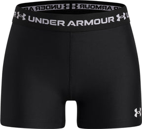 Under armour heatgear shorty-blk meisjes sportbroek - zwart - wit