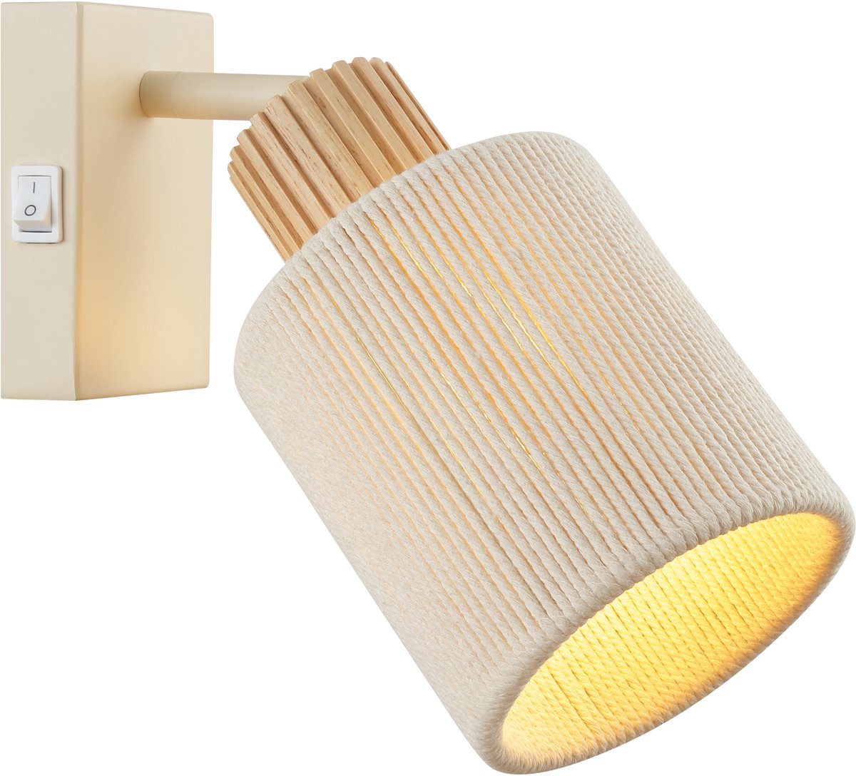 Brilliant arlo - wandlamp - 1-lichts - e27 - beige hout