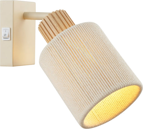 Brilliant arlo - wandlamp - 1-lichts - e27 - beige hout