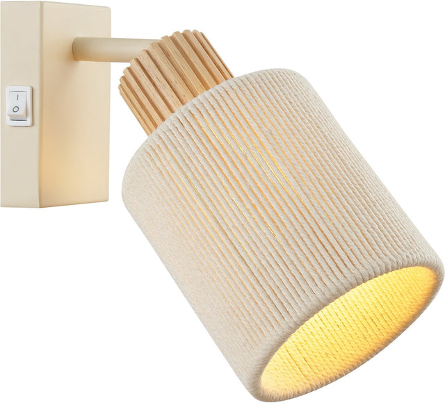Brilliant arlo - wandlamp - 1-lichts - e27 - beige hout
