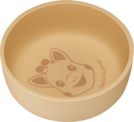 Sophie de giraf kom - kinder servies - bakje - vaatwasser- en magnetronbestendig - siliconen - in witte geschenkdoos - beige
