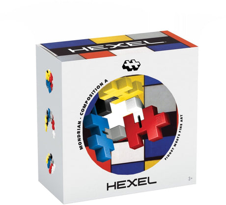 Plus-plus hexel mondrian composition a fidget toy - 4365 - fidget speelgoed - sensorisch speelgoed - stressbal alternatief - vanaf 3 jaar