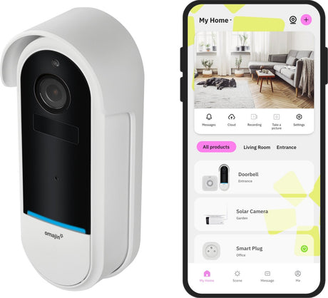 Omajin by netatmo omajin slimme deurbel - hd - incl. chime - tweewegsgesprek - waterdicht - bewegingsdetectie - incl. 64 microsd - wit
