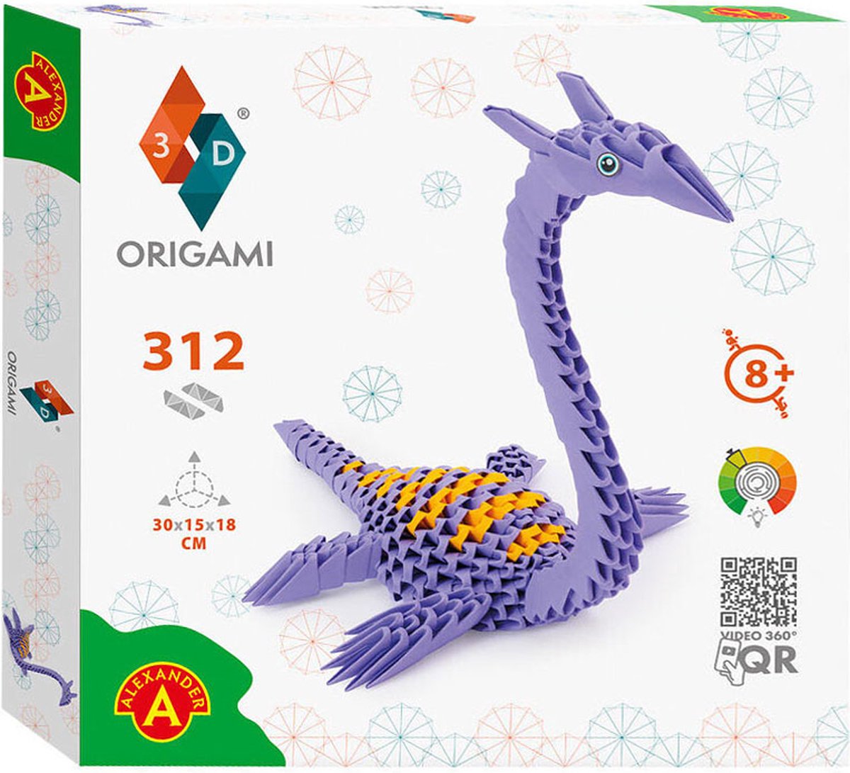 Alexander toys origami 3d dinosaurus, 312dlg